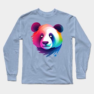 Colorful Panda Wave Long Sleeve T-Shirt